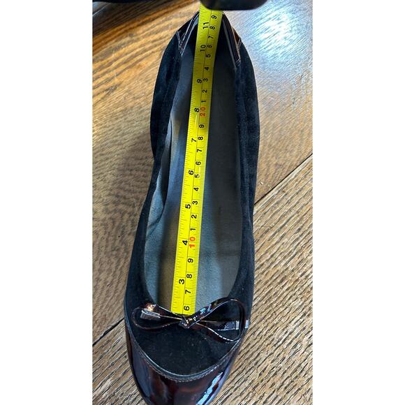 Stuart Weitzman Tippance Ballet Pump Black Suede Tortise Retail $350 Sz 10? - Picture 8 of 9